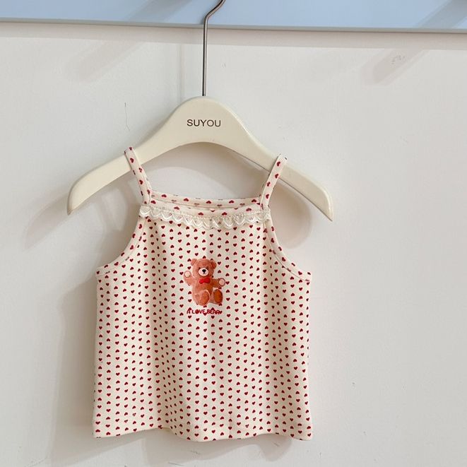 AC37~苏佑·25夏~小熊印花吊带662232