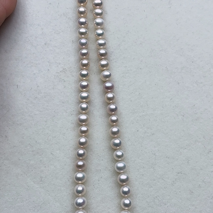 淡水珍珠颈饰银S925镶嵌卡6➕高品极光澳绿➕金属光