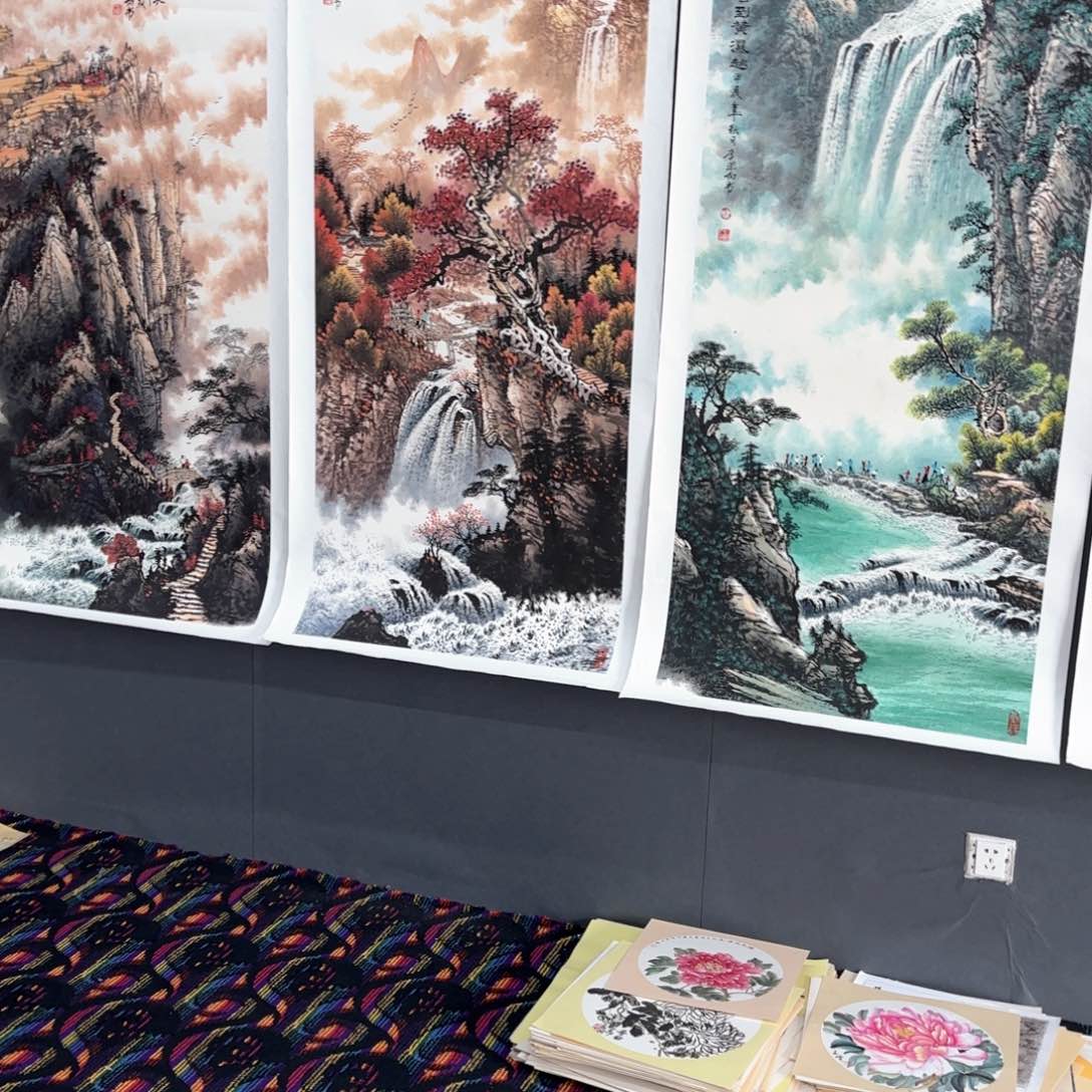 国画容*李荣向四尺山水五张打包朱