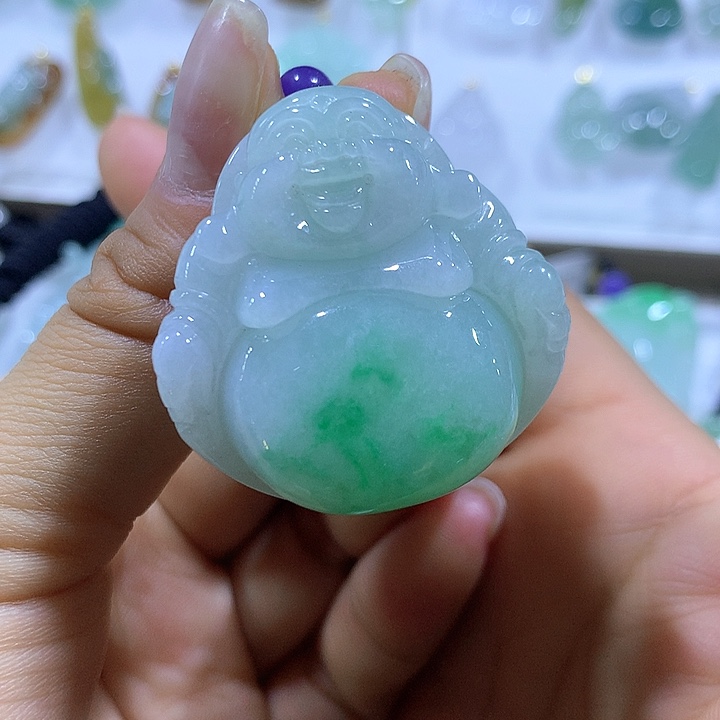 翡翠颈饰未镶嵌天然翡翠A货吊坠