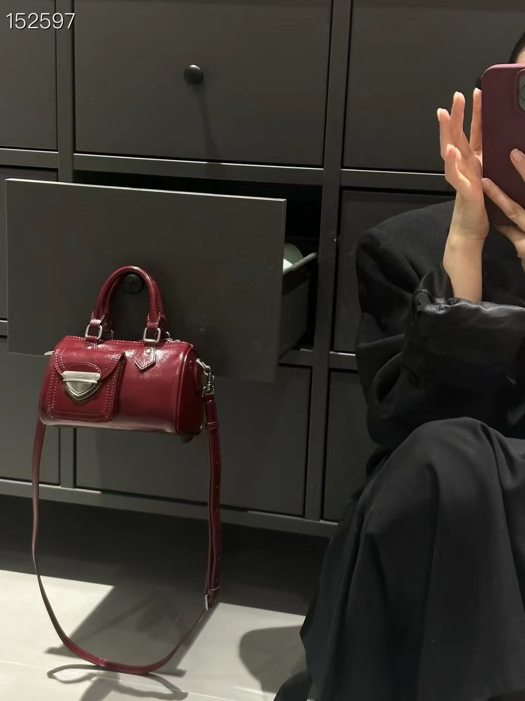 DINGFENG【ed101 香钻小鱼耳】手工定制高端真皮时尚百搭女包,