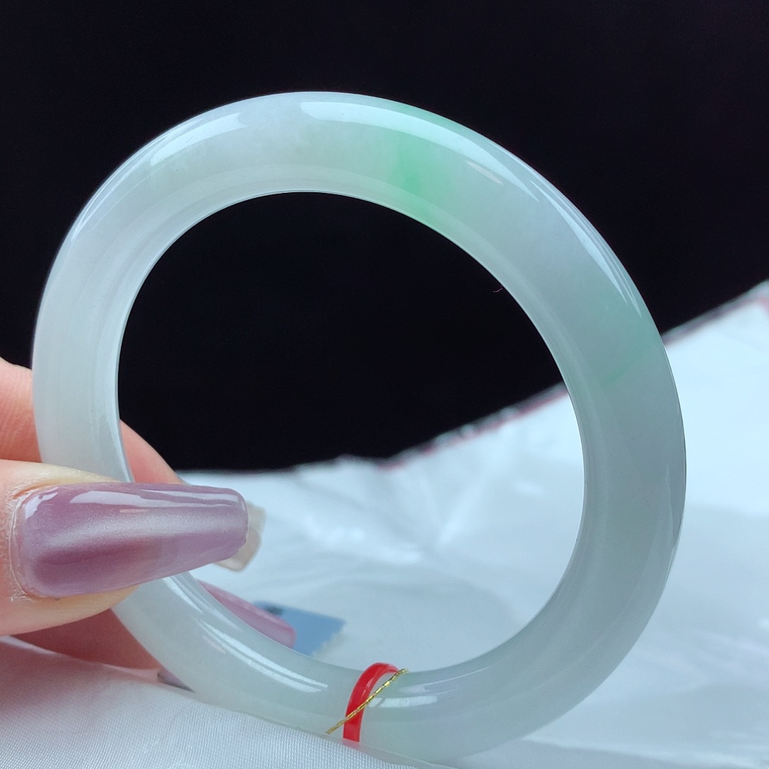 翡翠手镯未镶嵌55圆镯9383