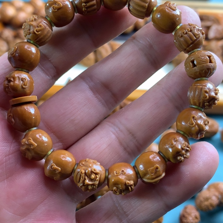 橄榄核手串/手链文*橄榄核雕，十八罗汉