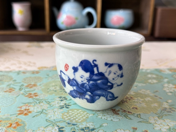 瓷道祥婴戏图主人杯36