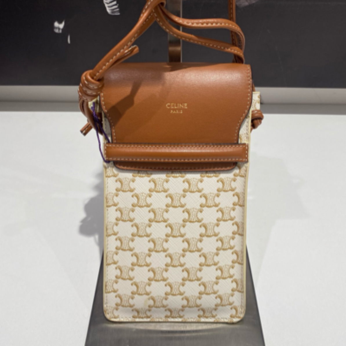 99新 Celine/思琳 赛琳celine 老花手机包7618
