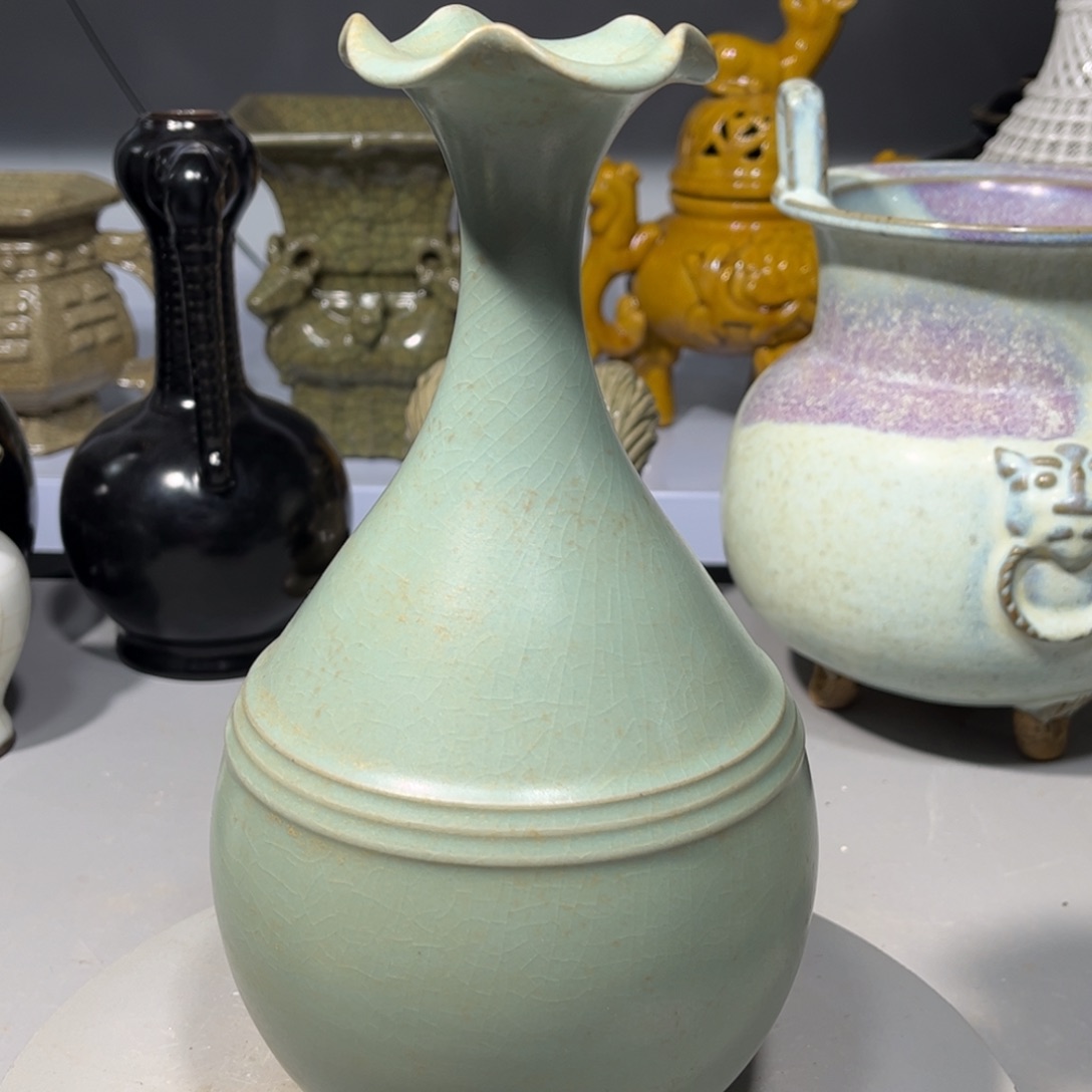 瓶汝窑瓶子品相完美