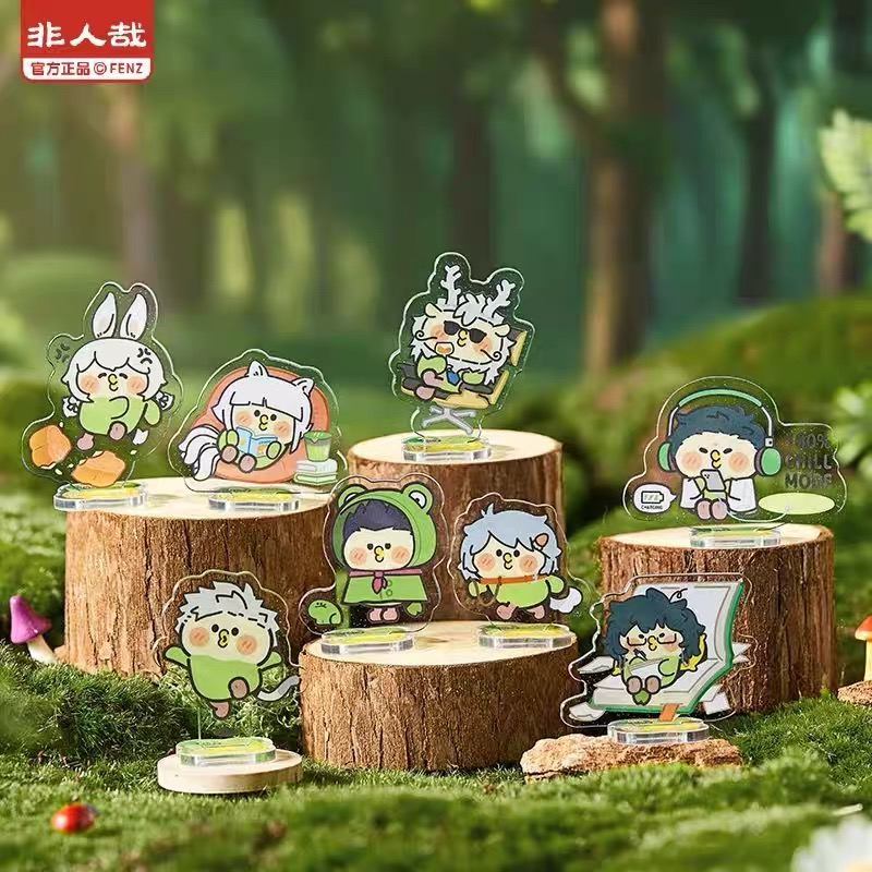 非人哉-非人哉×小鹦鹉BeBe联名系列立牌镭射票冰箱贴色纸盲盒