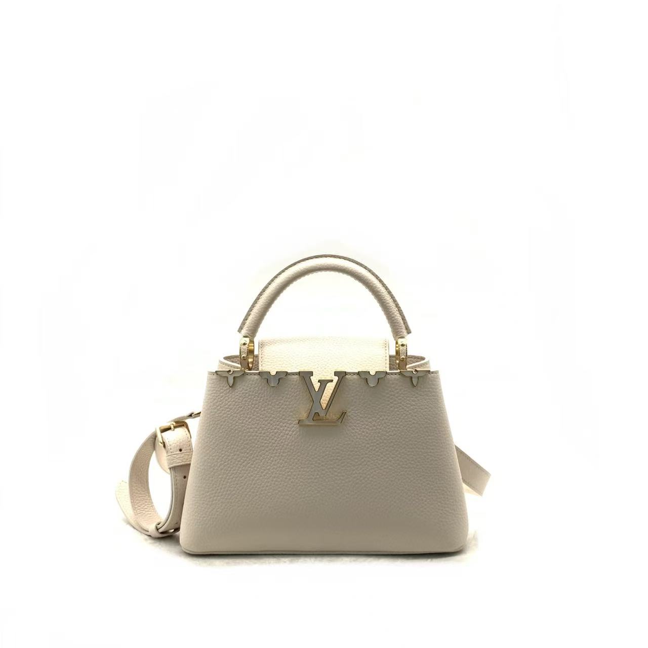 99新 LouisVuitton/路易威登 【安则专属】灰色小号cap托特包