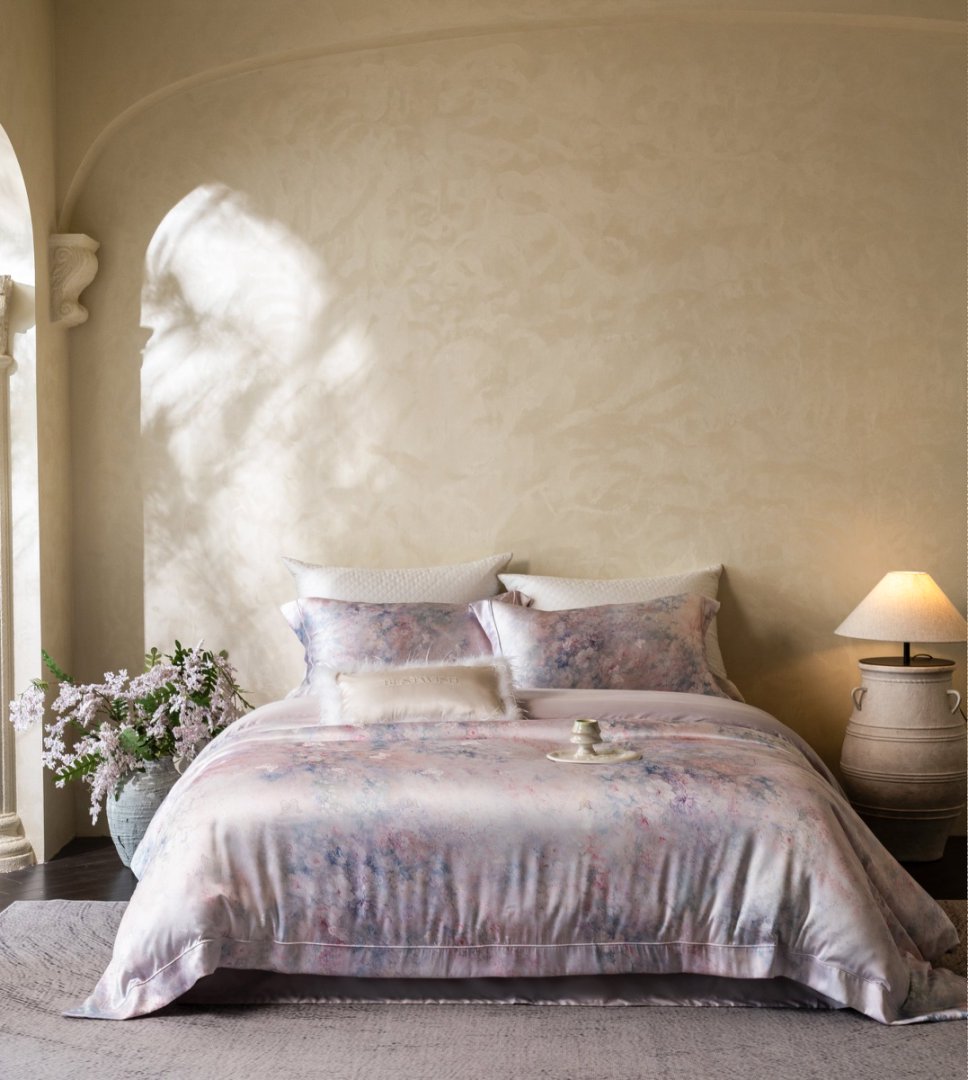 XY 0767  高精密数码印花绣花四件套 繁花深梦-紫