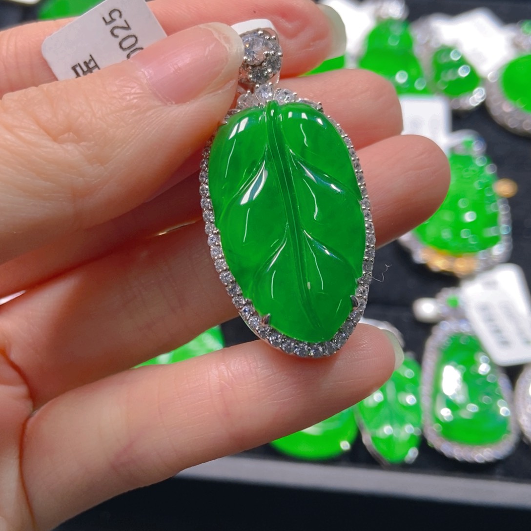 翡翠吊坠(不含链)银S925镶嵌