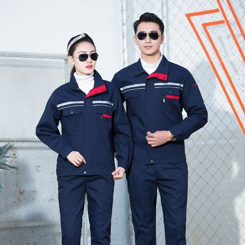 工作服装男女工地建筑春秋款加厚耐磨耐脏汽修机修宽松劳保服定制