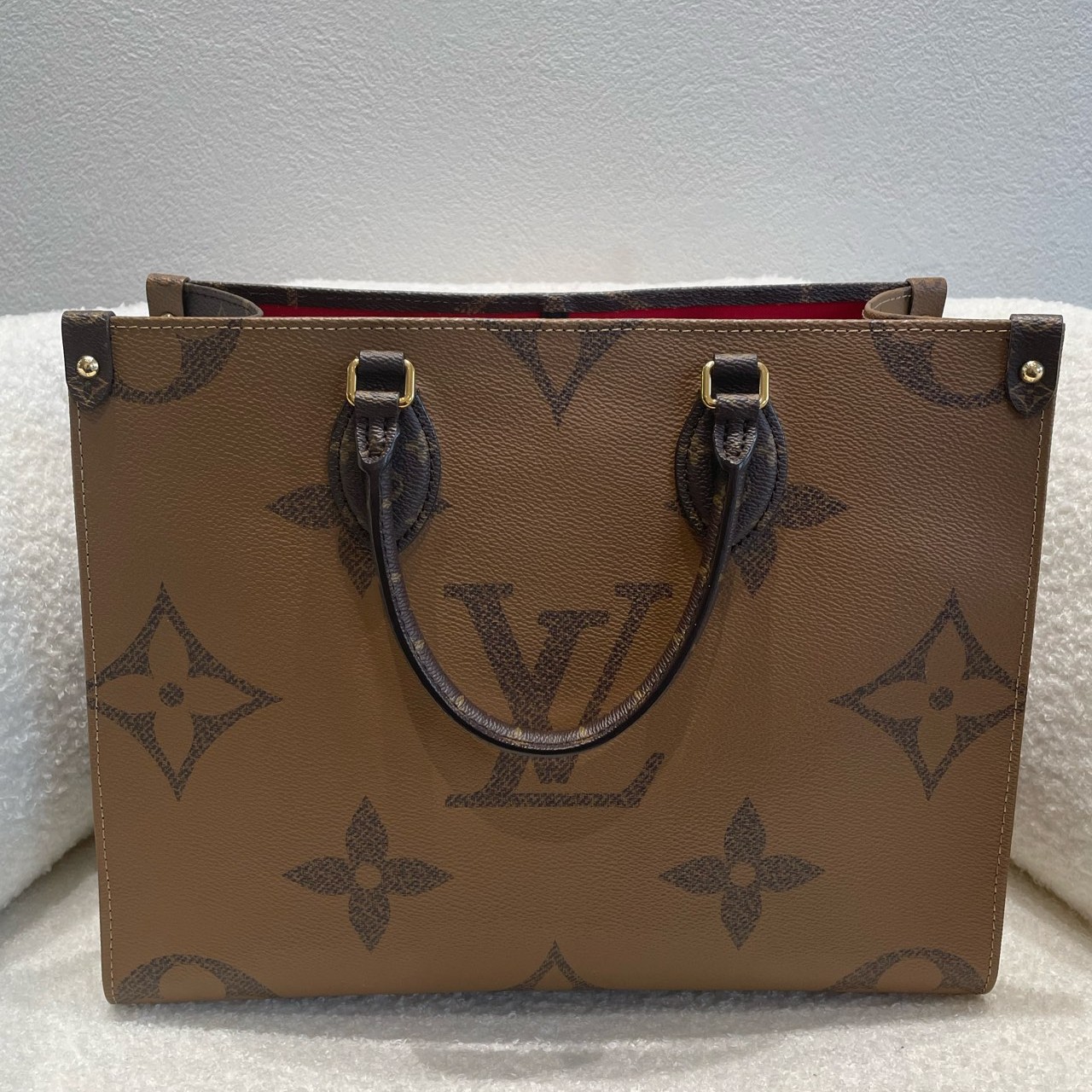 未使用 LouisVuitton/路易威登 onthego中号老花芯片款N0194
