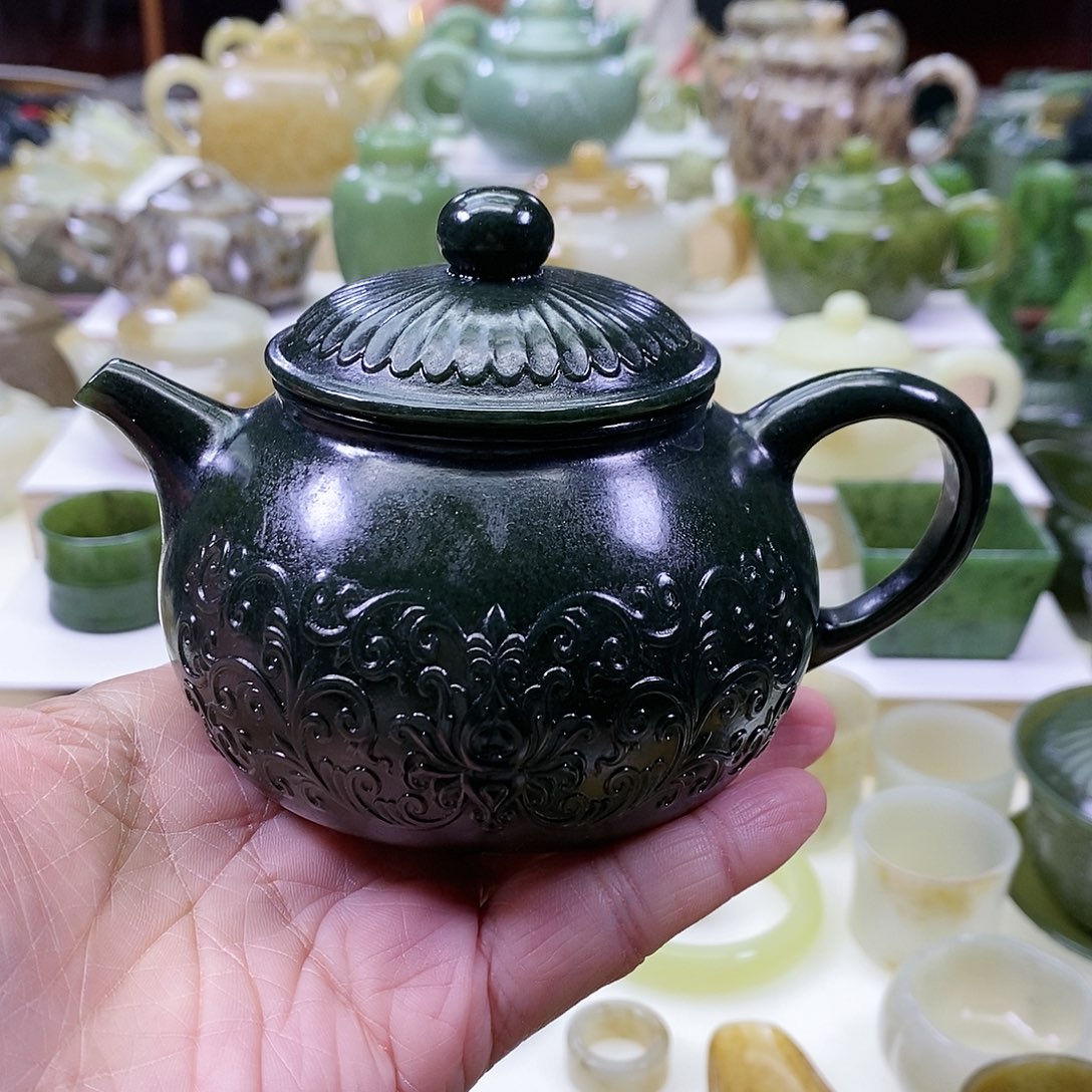 和田玉茶壶未镶嵌选****力