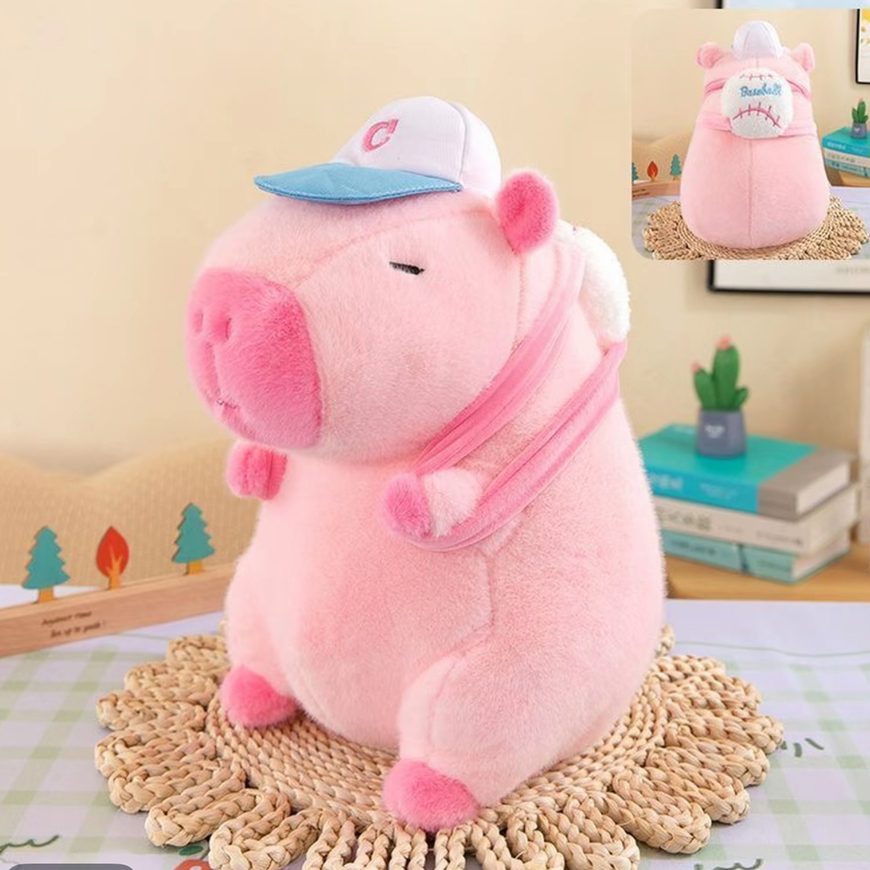 可爱呆萌卡皮巴拉水豚毛绒玩偶送男女朋友生日礼物