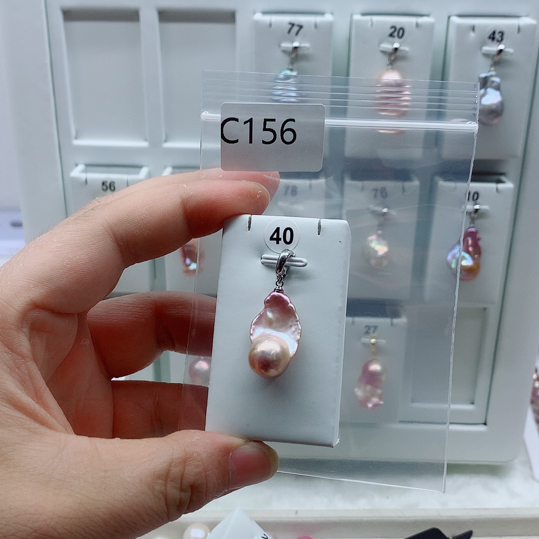 合金吊坠(不含链)淡水珍珠