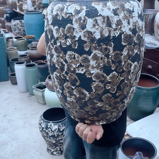 紫砂花盆高度46口径25