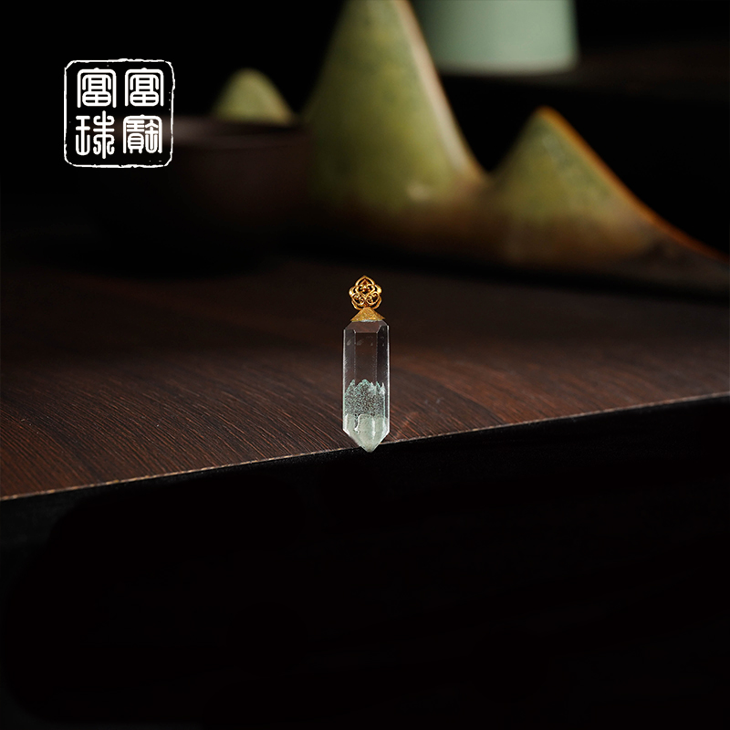 【翠邂逅】富富珠宝 水晶18k金百搭吊坠 赠绳（天然珠宝多样性发）