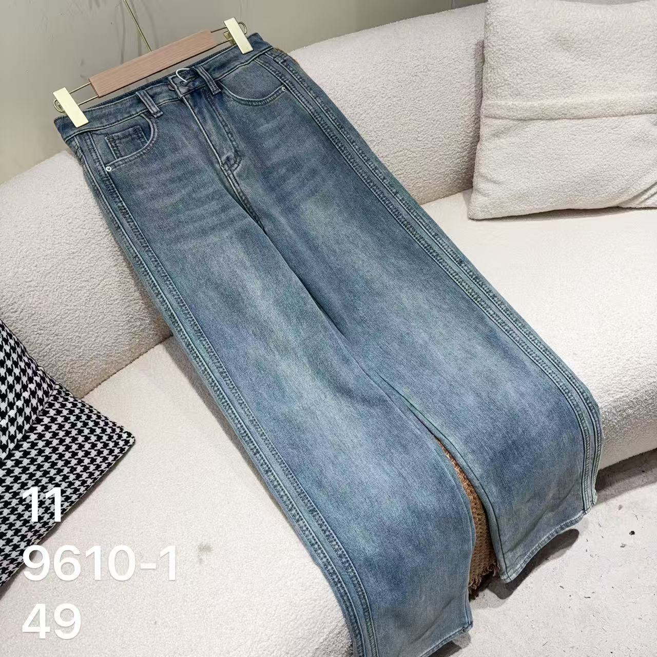 秋冬加绒直筒牛仔裤（9610-1）