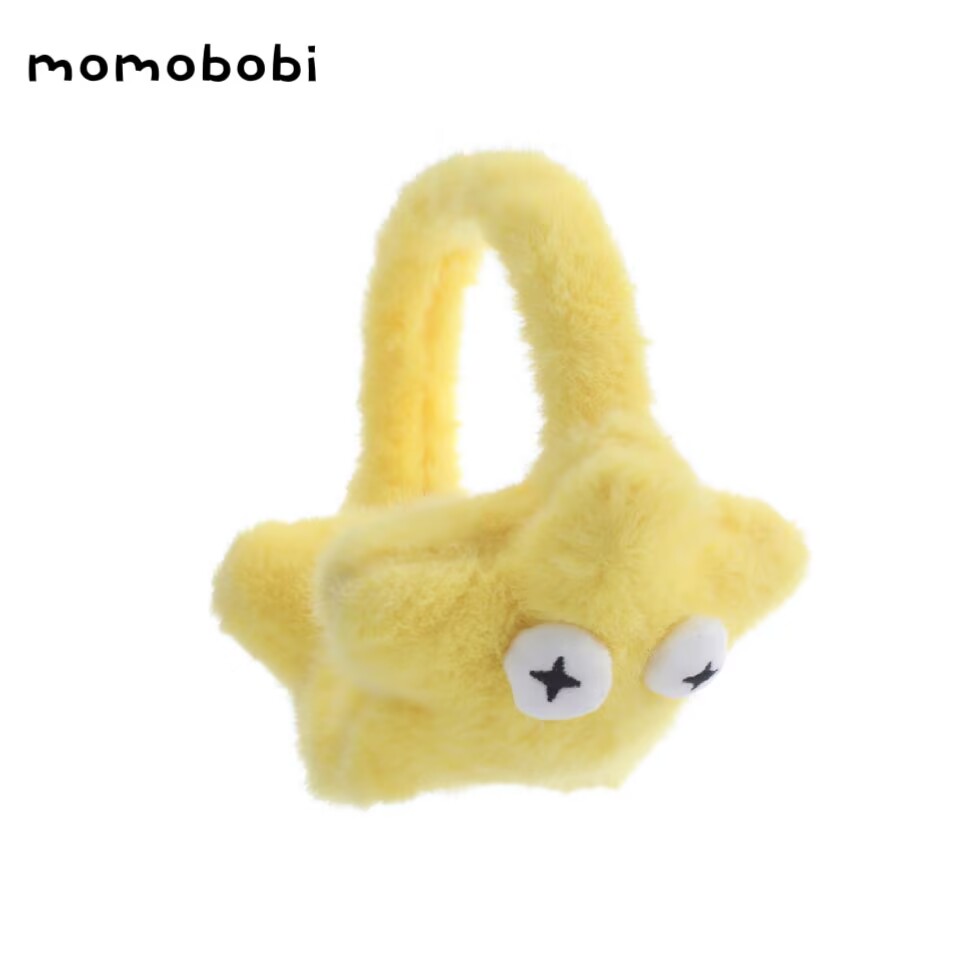 momobobi冬季新款可爱搞怪星星毛绒护耳保暖加厚户外风防冻帽