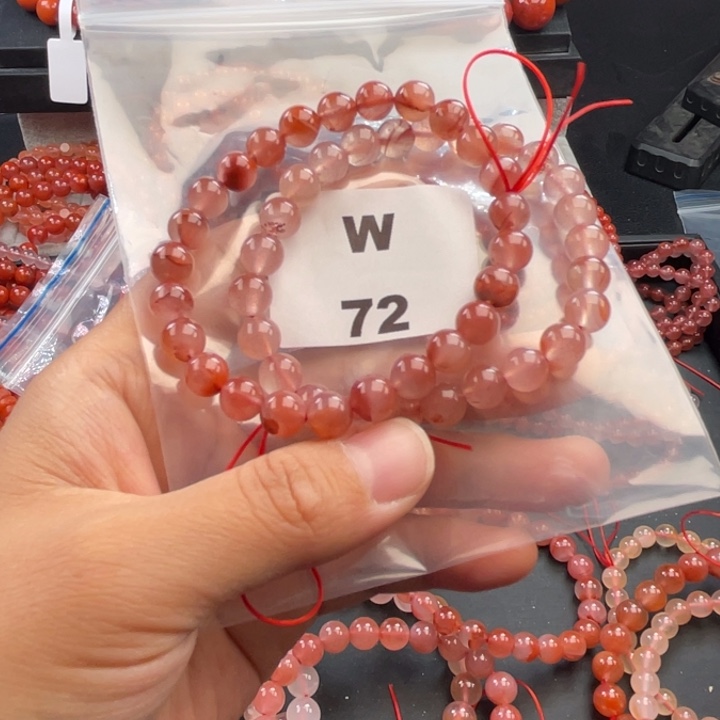 南红玛瑙未镶嵌多样性发货默认微瑕称重7mm2条