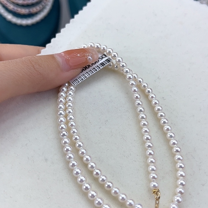 淡水珍珠颈饰18K金镶嵌4➕极光炫彩高品