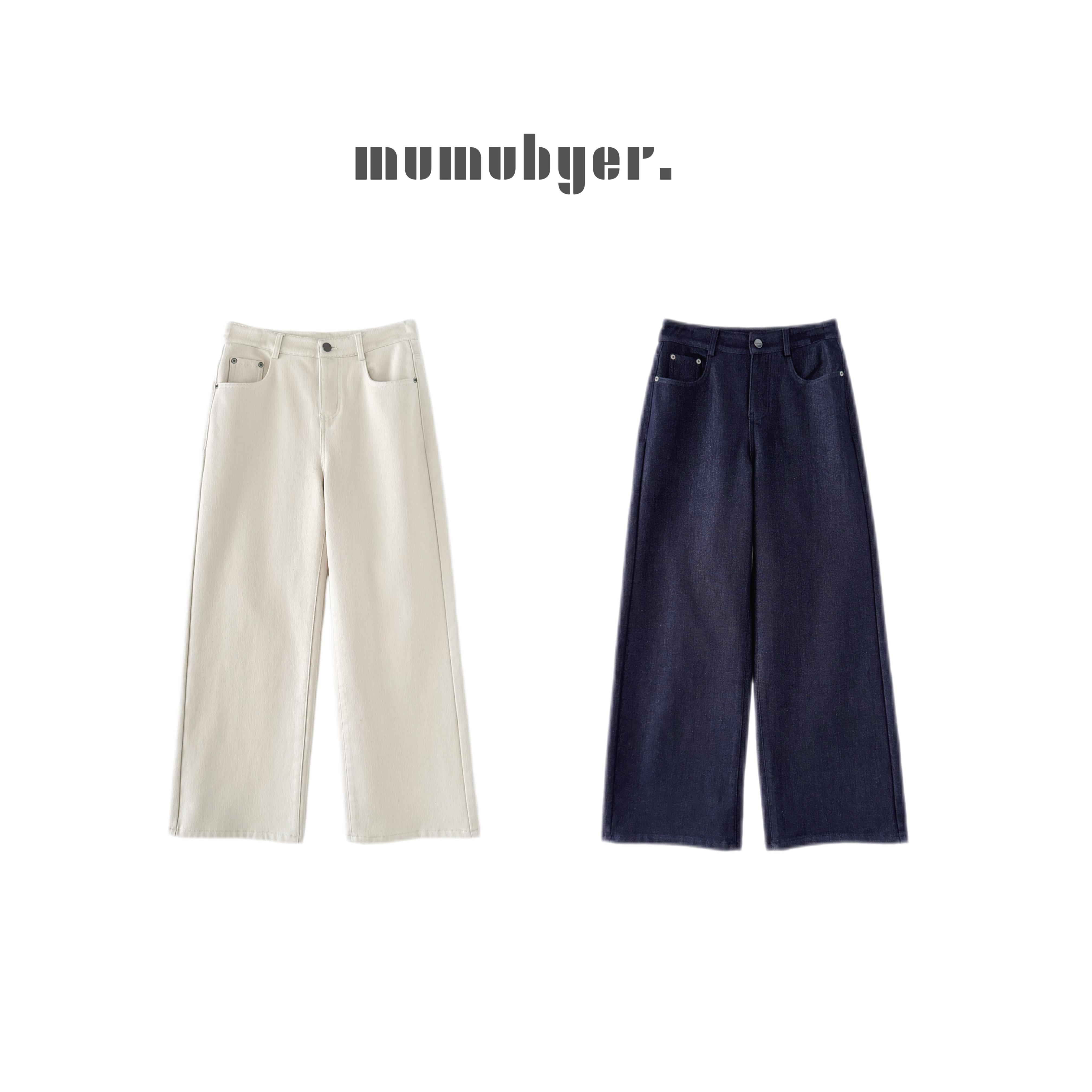 mumubyer •“高光牛仔”加厚版！闪闪银丝线混纺腊肠狗刺绣牛仔裤