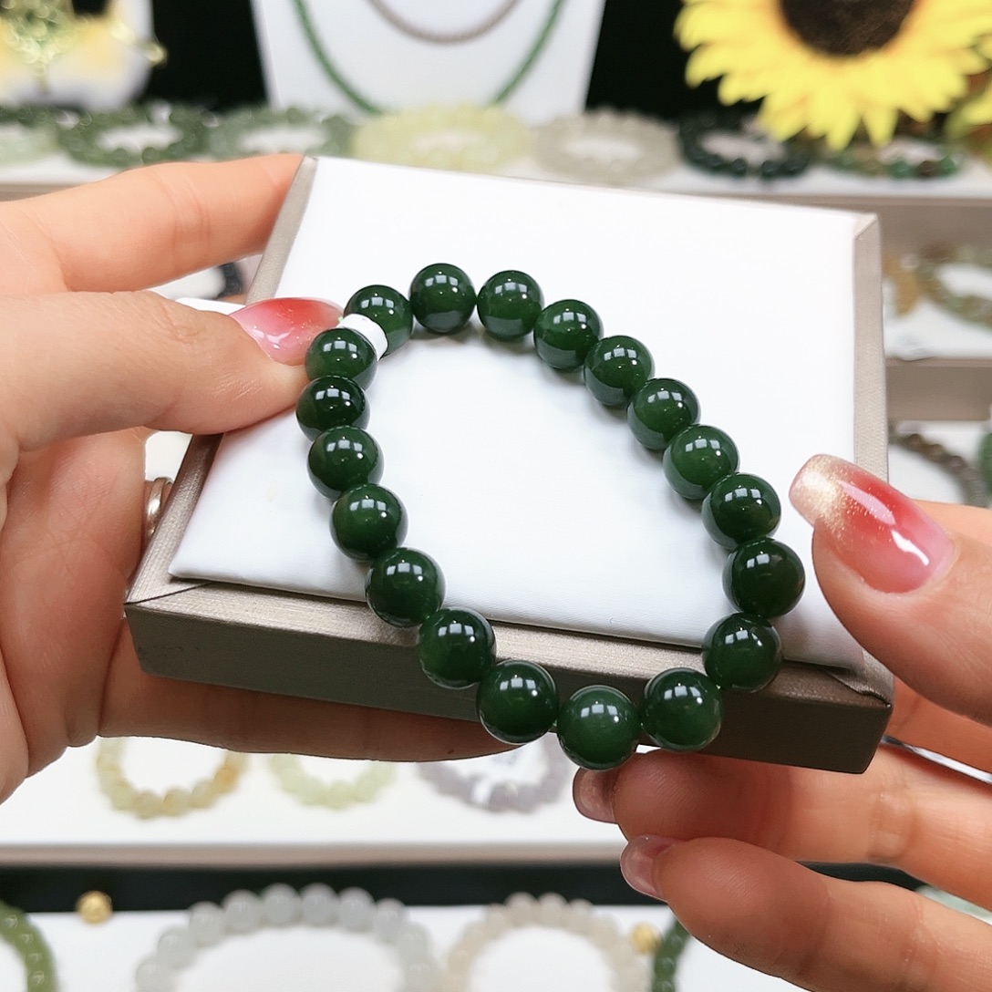 @***.和田玉未镶嵌手链