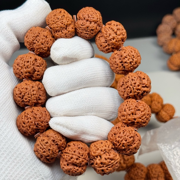 A580树王梅花大金刚深清满肉五瓣爆肉双龙金刚菩提手串