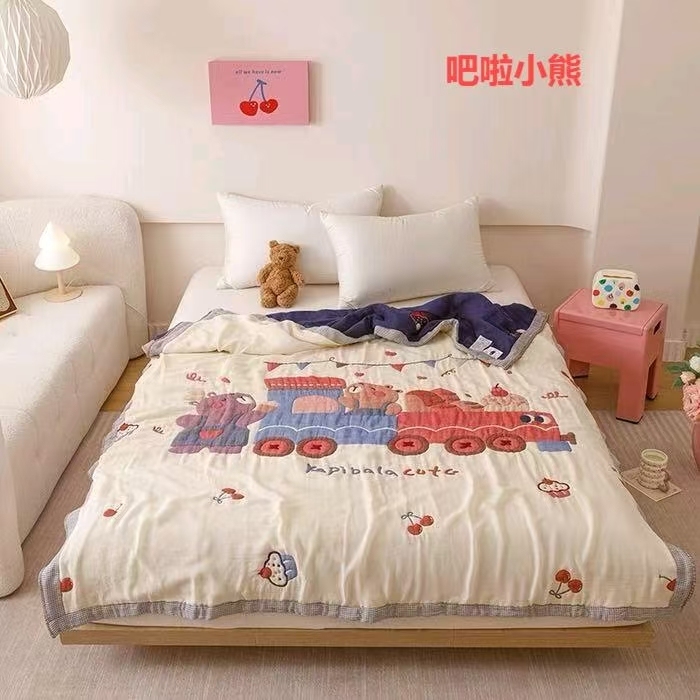 吧啦小熊-120x150泡芙云柔被