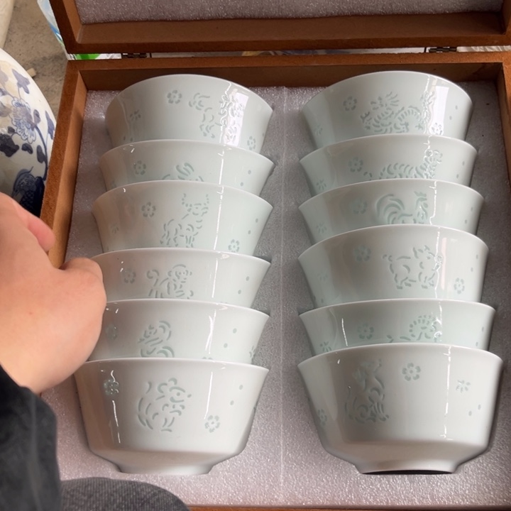 碗陶景德镇高温细白瓷餐具