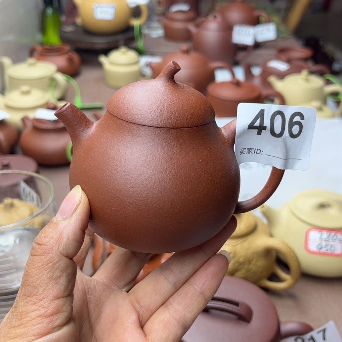 紫砂茶壶降坡泥半手170cc