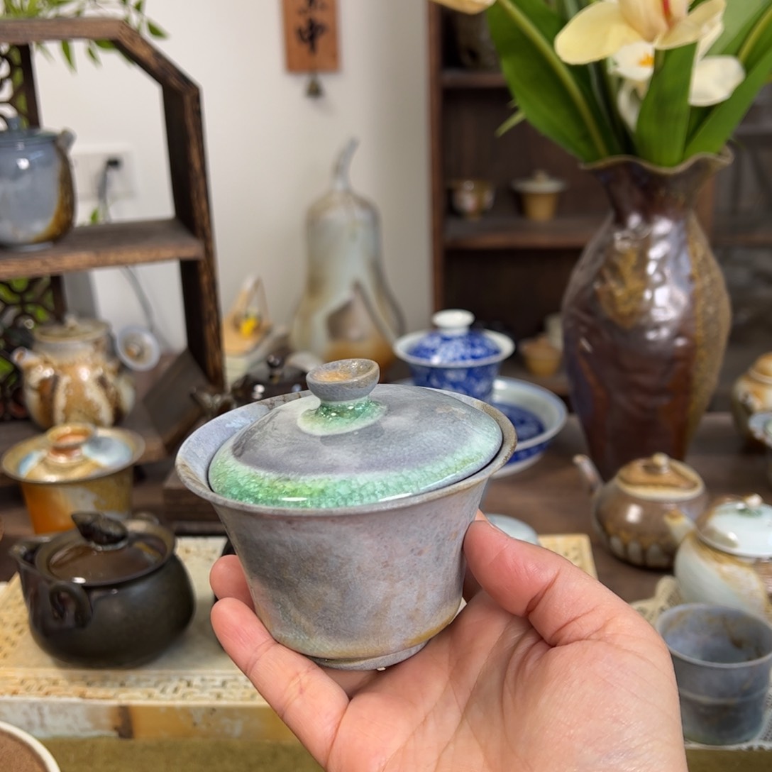 中白精品窑汗盖碗