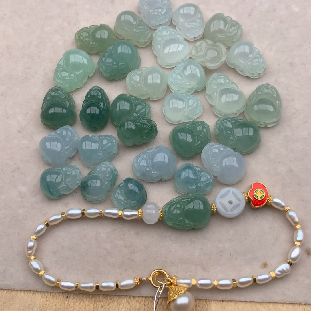 银S925镶嵌挂件翡翠多样性发一 圈口自行备注 默认16