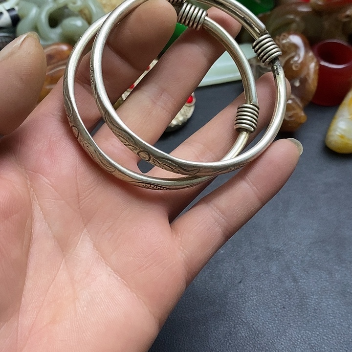 老***童白玉菩提吊坠挂件