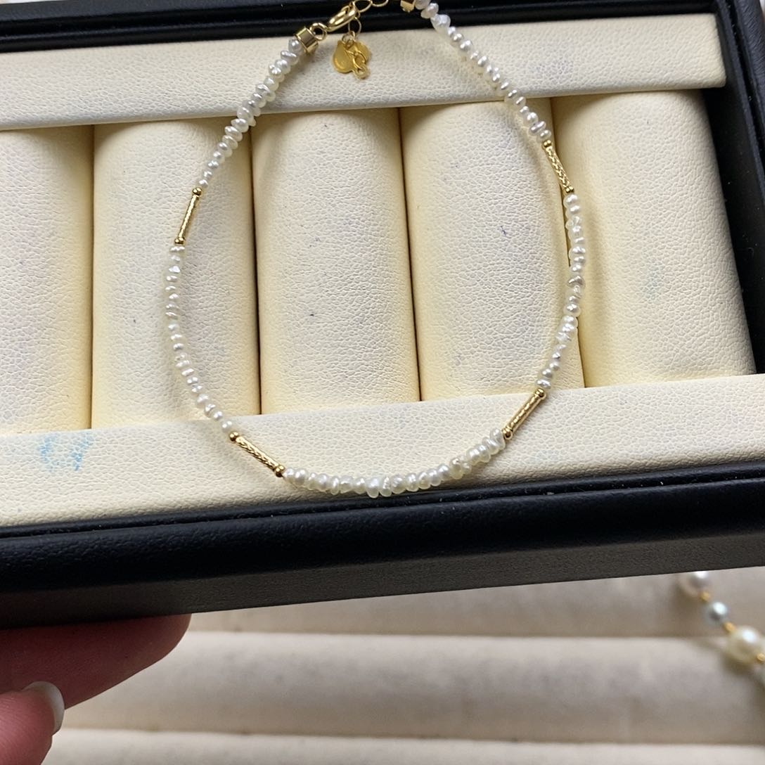 海水珍珠手绳18K金镶嵌