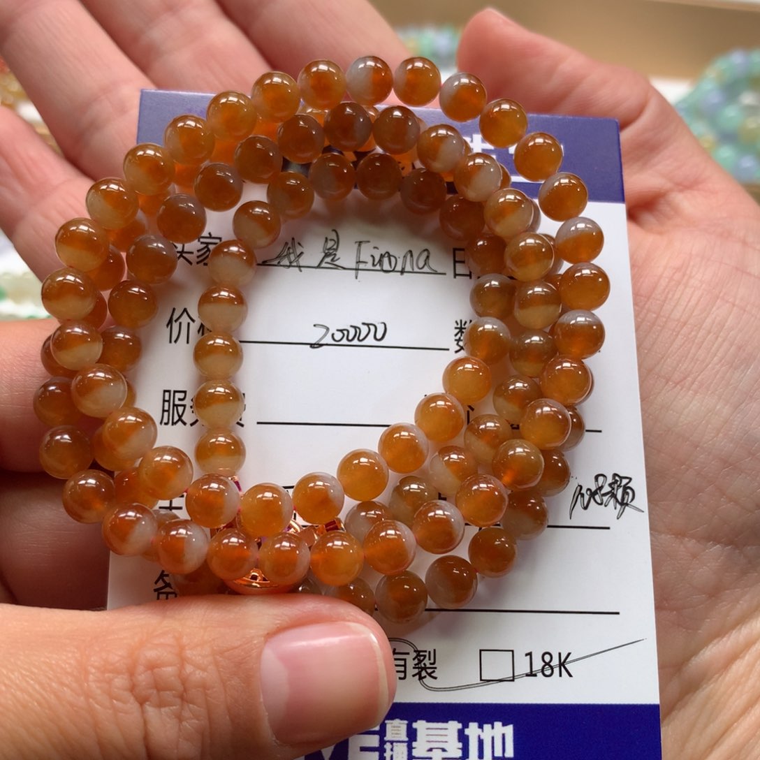 翡翠手串未镶嵌@****a卡6冰胶鸳鸯项链