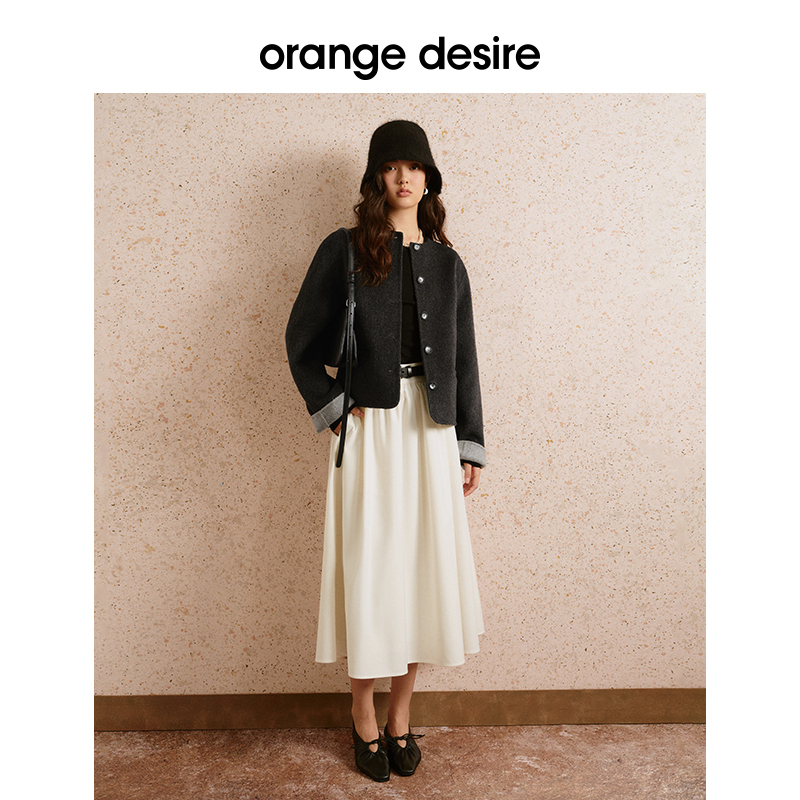 【橱窗】orange desire小香风短款羊毛外套25秋冬毛呢OD2EAWW6051