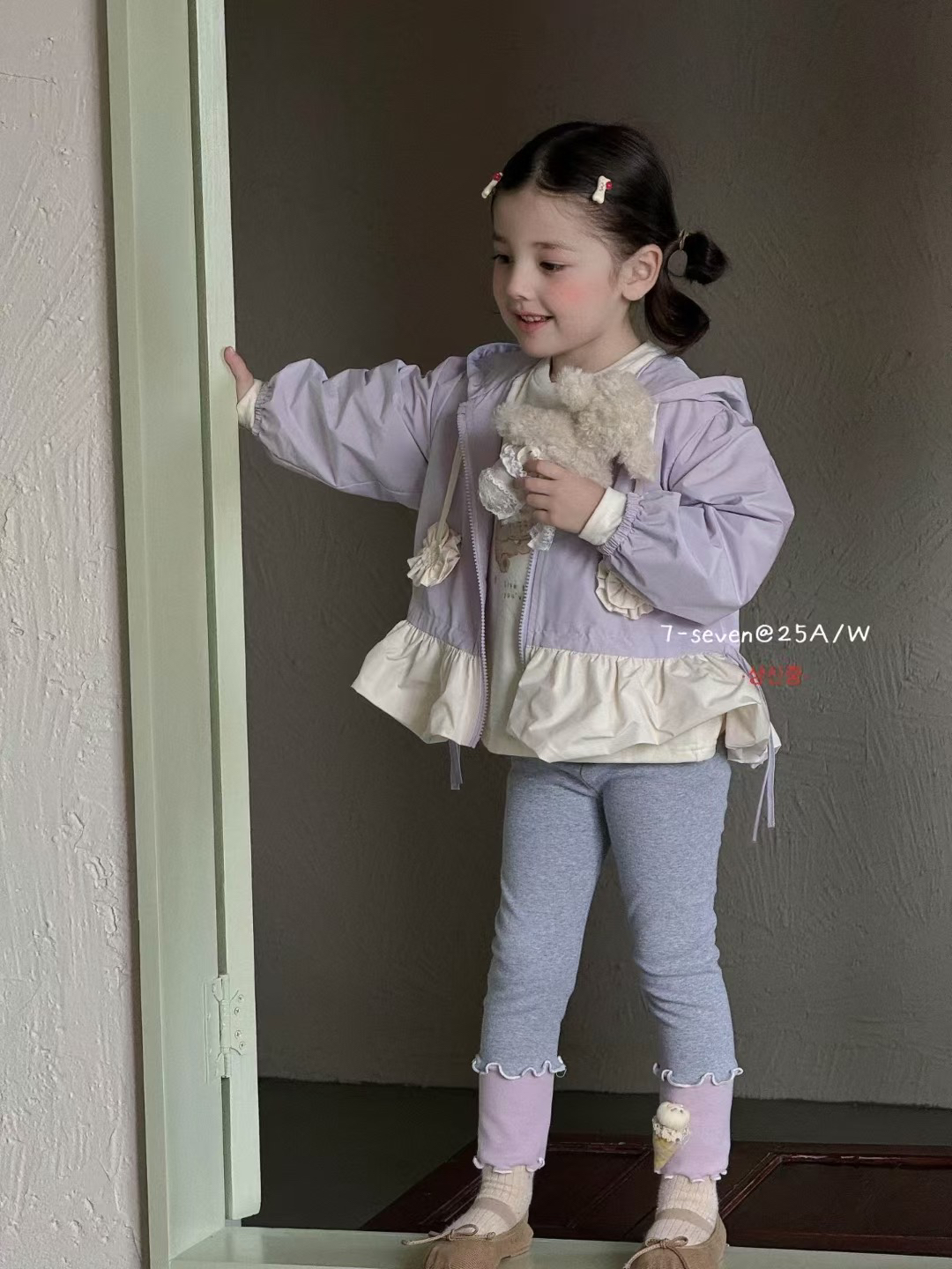 秋季新款女宝连帽7s风衣宝宝儿童外套