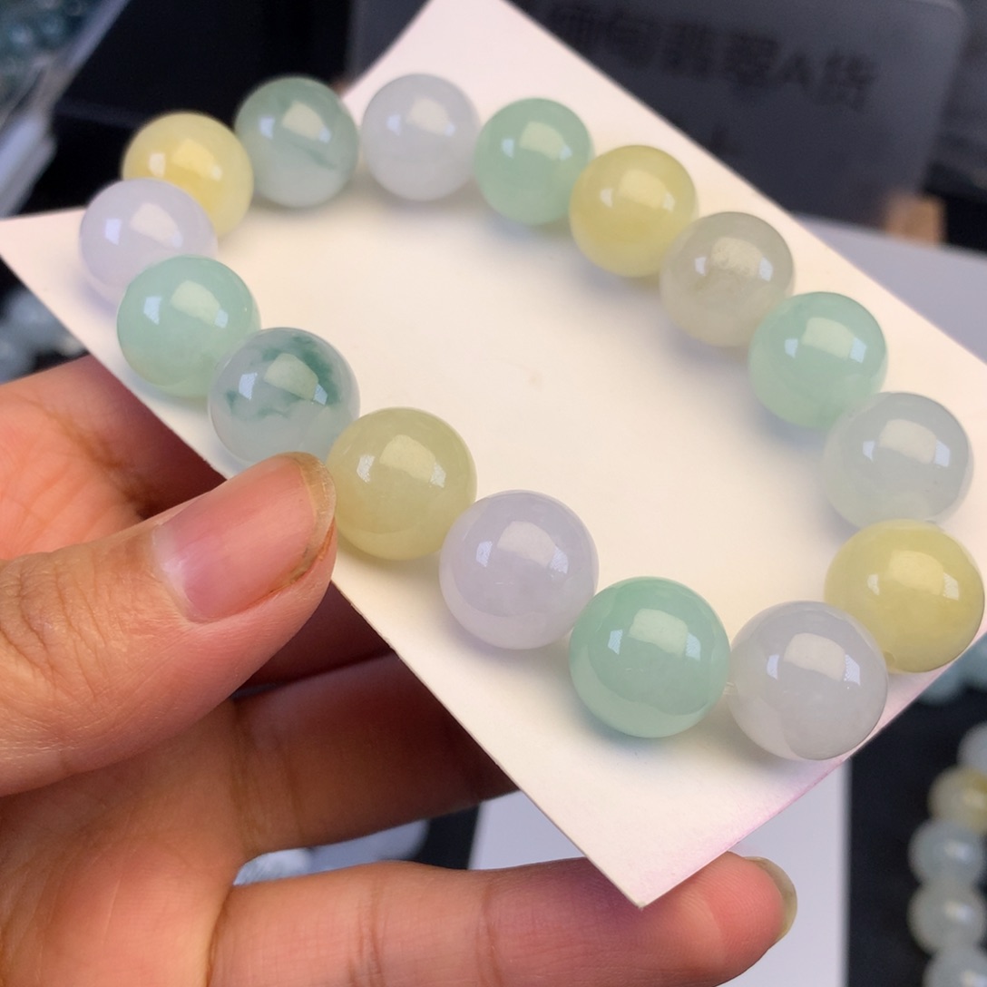 翡翠未镶嵌颈饰天然缅甸翡翠A货12+