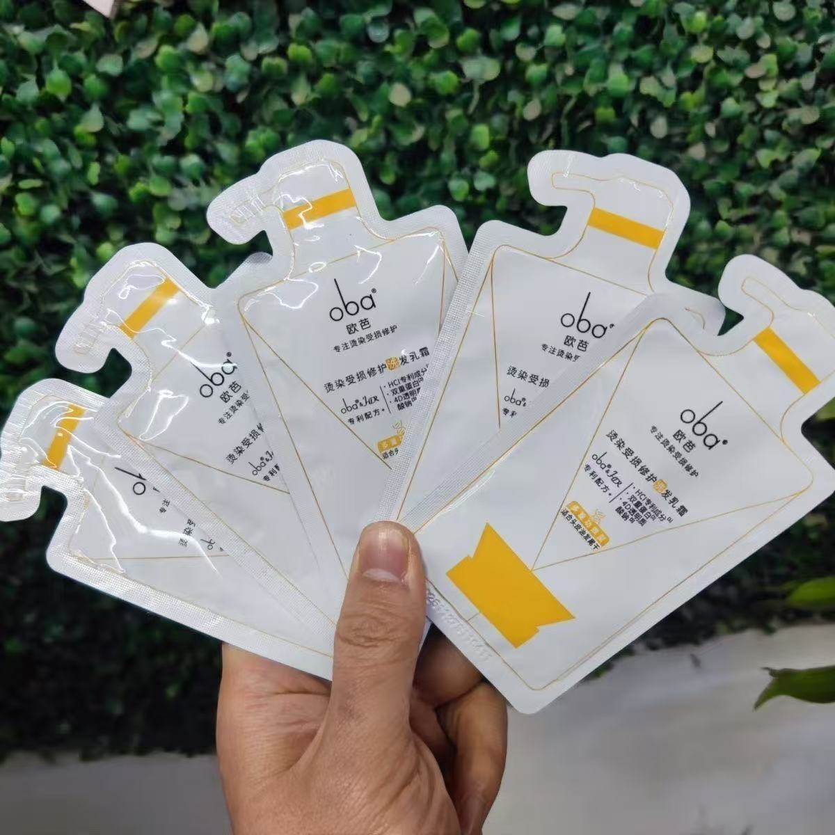 【到手10包共100ml】欧芭烫染受损修护洗发乳10ml  香型随机