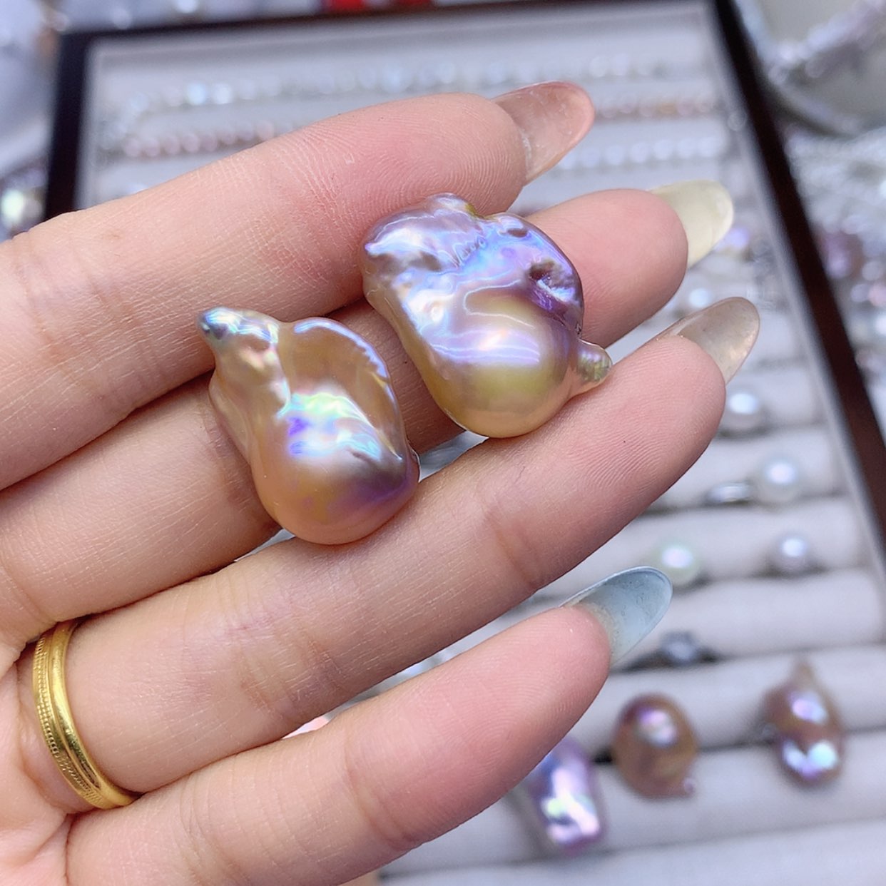 【闪购商品】淡水珍珠耳饰银S925镶嵌