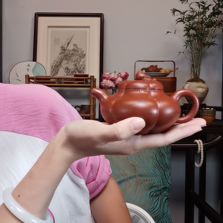阿***-茶壶紫砂上合桃半手工