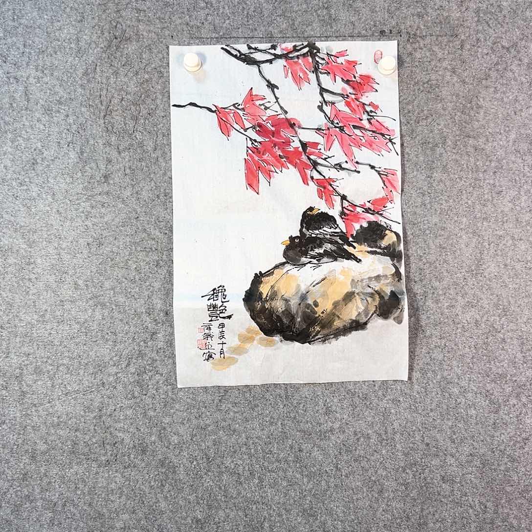 国画370 花鸟等各种鸟类栖息