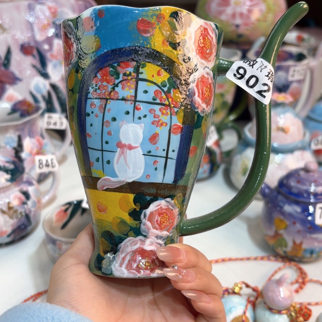 景德镇手绘高温釉下彩陶瓷茶具