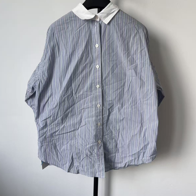 未使用 Acne studio 条纹单排扣翻领长袖衬衫 34码 01368