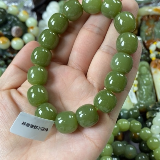 透闪石质玉手串未镶嵌嗨***来