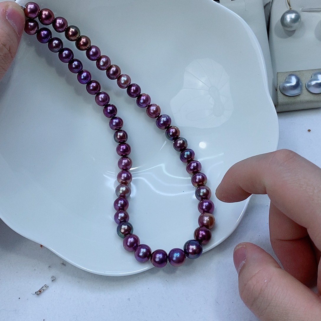 淡水珍珠颈饰银S925镶嵌