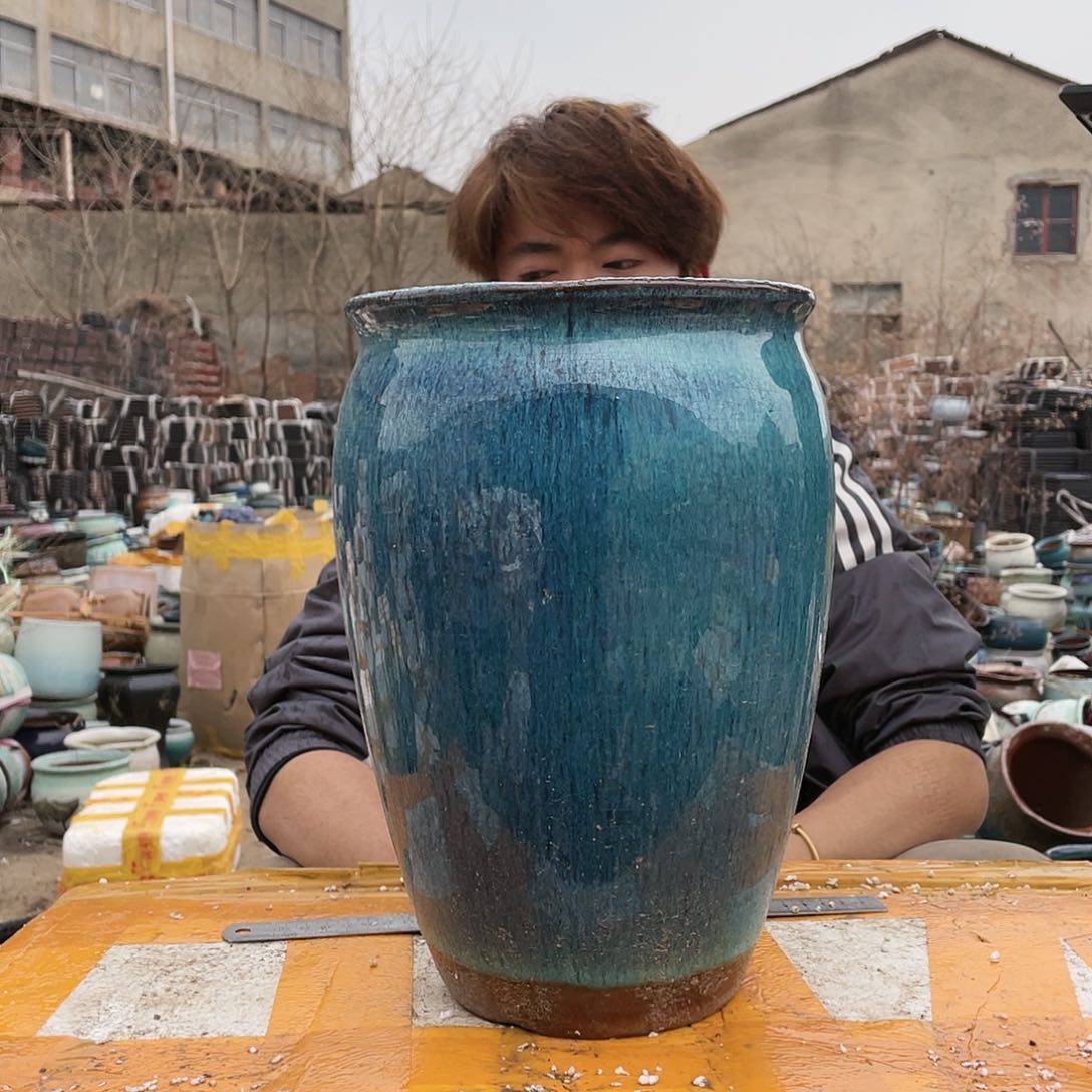 无铅玻璃宜兴紫砂花盆