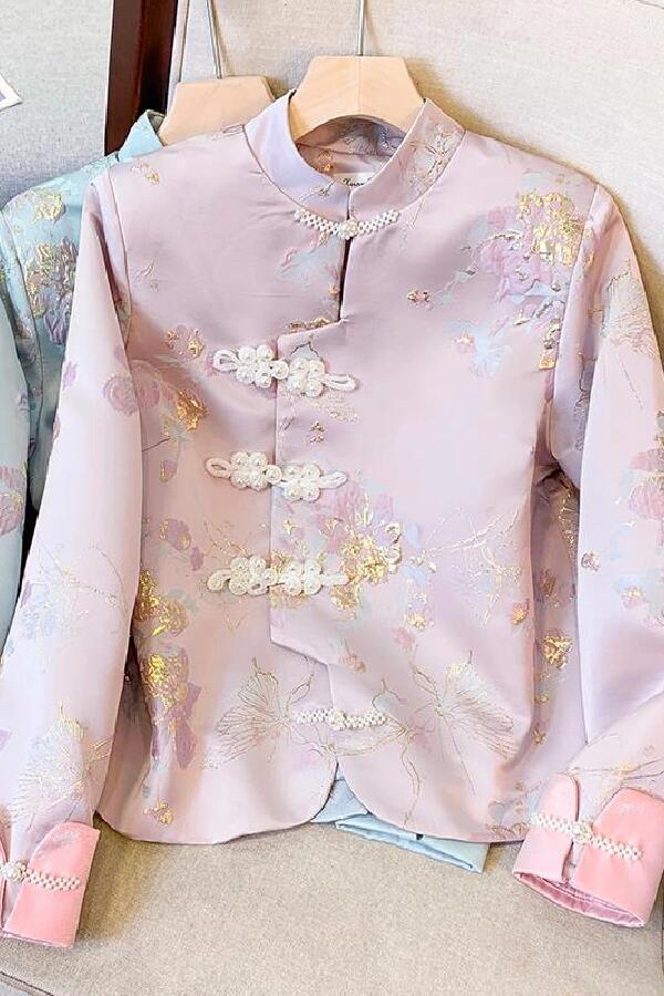 【高货鎏金粉蝴蝶】加厚冬季高端外套马甲面料