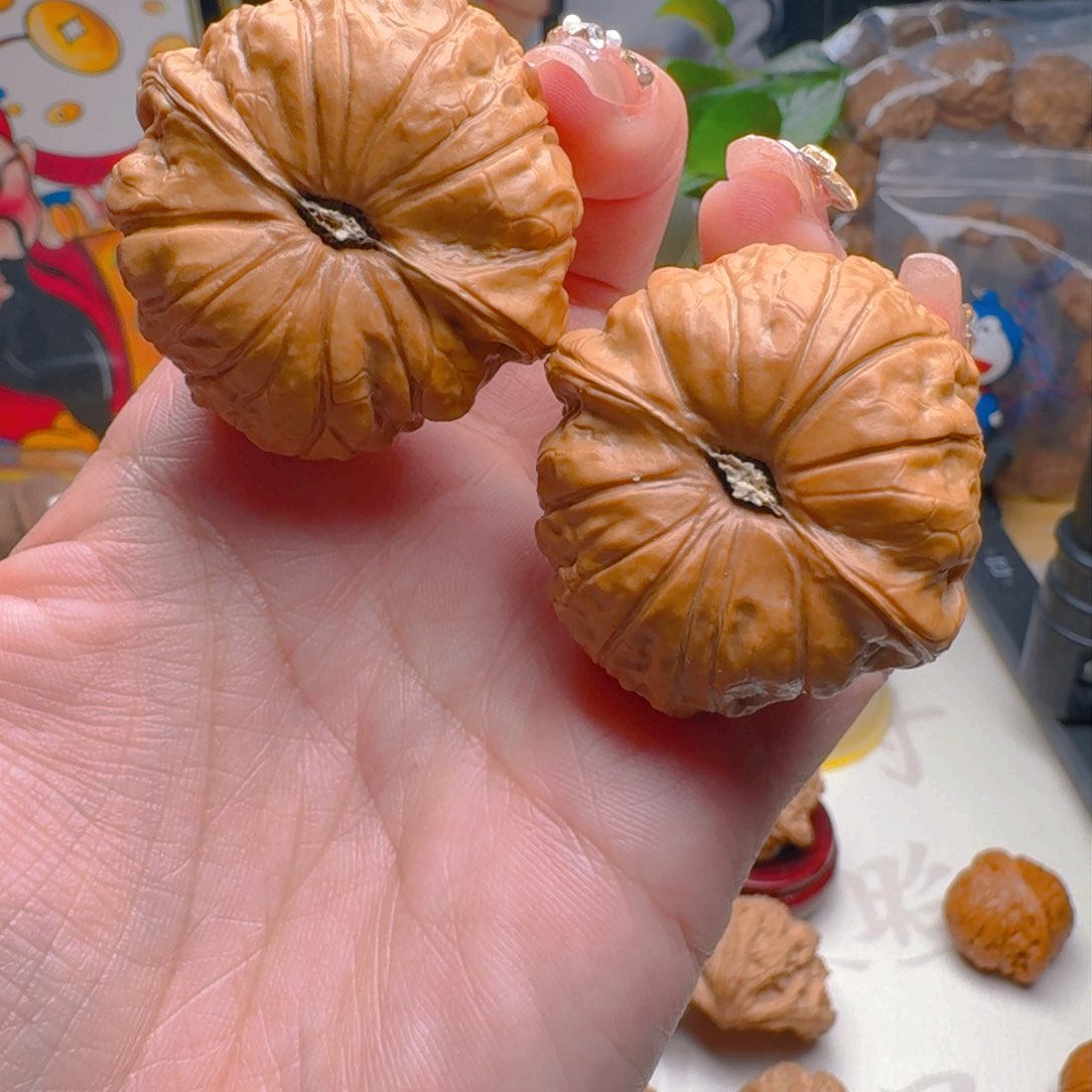 核桃把件占**申41尺寸南瓜